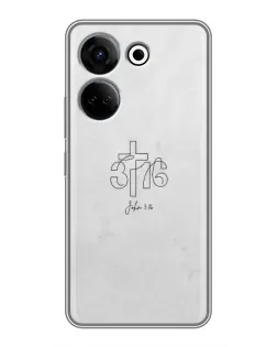 Чохол для TECNO Camon 20 з картинкою «Івана 3:16 Хрест» Чохол для TECNO Camon 20 з картинкою «Івана 3:16 Хрест»