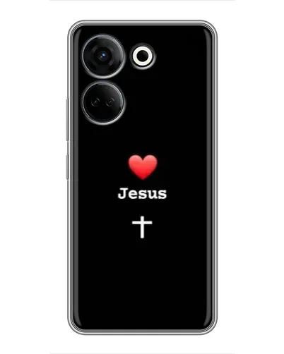 Чохол для TECNO Camon 20 з картинкою «Серце - Jesus» Чохол для TECNO Camon 20 з картинкою «Серце - Jesus»