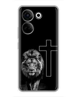 Чохол для TECNO Camon 20 з картинкою «Лев та Хрест» Чохол для TECNO Camon 20 з картинкою «Лев та Хрест»