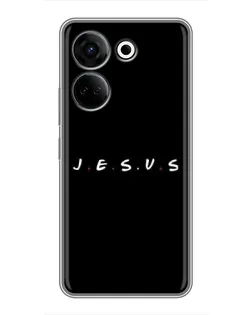 Чохол для TECNO Camon 20 з картинкою «Крапки віри J.E.S.U.S.»