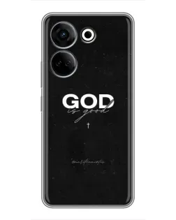 Чохол для TECNO Camon 20 з картинкою «GOD — Бог над усім»
