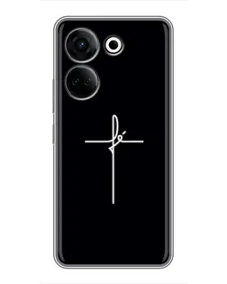 Чехол для TECNO Camon 20 с картинкой «Тонкий крест» Чехол для TECNO Camon 20 с картинкой «Тонкий крест»