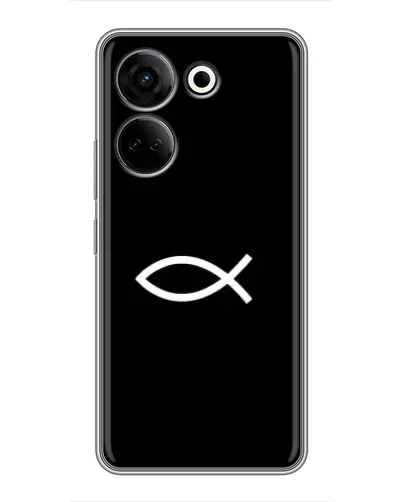Чехол для TECNO Camon 20 с картинкой «Символ рыбы Jesus» Чехол для TECNO Camon 20 с картинкой «Символ рыбы Jesus»