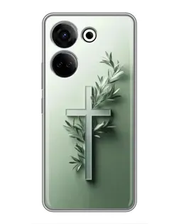 Чехол для TECNO Camon 20 с картинкой «Оливковая ветвь» Чехол для TECNO Camon 20 с картинкой «Оливковая ветвь»