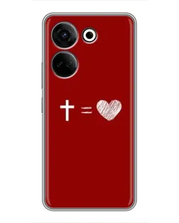 Чехол для TECNO Camon 20 с картинкой «Уравнение любви» Чехол для TECNO Camon 20 с картинкой «Уравнение любви»