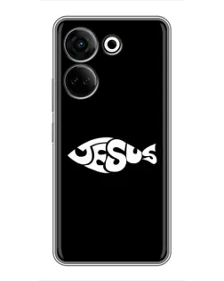 Чехол для TECNO Camon 20 с картинкой «Рыба Jesus» Чехол для TECNO Camon 20 с картинкой «Рыба Jesus»