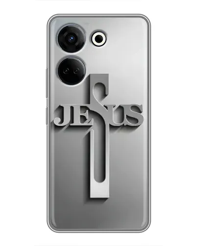 Чехол для TECNO Camon 20 с картинкой «Металлический крест Jesus» Чехол для TECNO Camon 20 с картинкой «Металлический крест Jesus»