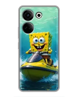 Чохол для TECNO Camon 20 з картинкою «Спанч Боб на гідроциклі» Чохол для TECNO Camon 20 з картинкою «Спанч Боб на гідроциклі»
