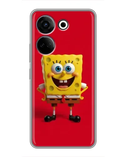 Чохол для TECNO Camon 20 з картинкою «Спанч Боб на червоному» Чохол для TECNO Camon 20 з картинкою «Спанч Боб на червоному»