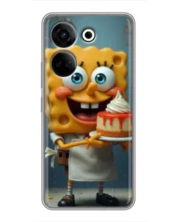 Чохол для TECNO Camon 20 з картинкою «Кухар Спанч Боб»
