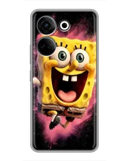Чохол для TECNO Camon 20 з картинкою «Вибуховий Спанч Боб»