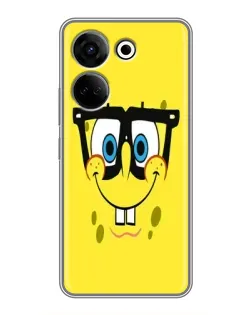 Чехол для TECNO Camon 20 с картинкой «Минималистичный Спанч Боб» Чехол для TECNO Camon 20 с картинкой «Минималистичный Спанч Боб»