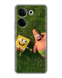 Чехол для TECNO Camon 20 с картинкой «Друзья на лужайке» Чехол для TECNO Camon 20 с картинкой «Друзья на лужайке»