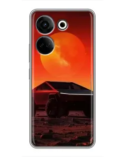 Чохол для TECNO Camon 20 з картинкою «Cybertruck на Марсі»