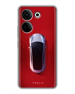Чохол для TECNO Camon 20 з картинкою «Tesla Top View»