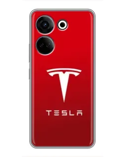 Чохол для TECNO Camon 20 з картинкою «Tesla Red Classic»