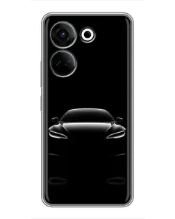 Чохол для TECNO Camon 20 з картинкою «Силует Tesla Night»