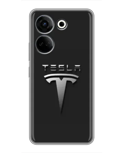 Чохол для TECNO Camon 20 з картинкою «Сталевий логотип Tesla» Чохол для TECNO Camon 20 з картинкою «Сталевий логотип Tesla»