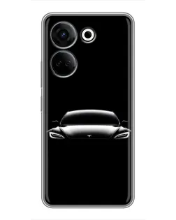 Чохол для TECNO Camon 20 з картинкою «Фари Tesla Night»