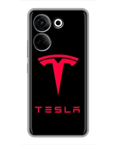 Чохол для TECNO Camon 20 з картинкою «Tesla Red Logo» Чохол для TECNO Camon 20 з картинкою «Tesla Red Logo»
