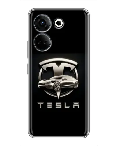 Чохол для TECNO Camon 20 з картинкою «Tesla — срібне авто» Чохол для TECNO Camon 20 з картинкою «Tesla — срібне авто»