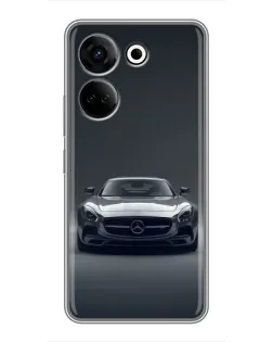 Чохол для TECNO Camon 20 з картинкою «Mercedes на чорному»
