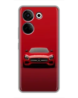 Чохол для TECNO Camon 20 з картинкою «Червоний Mercedes AMG»