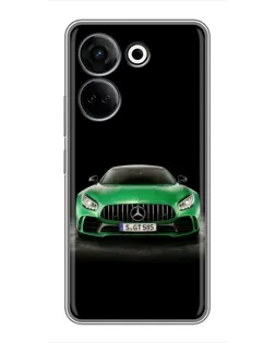 Чохол для TECNO Camon 20 з картинкою «Mercedes — неоновий лого»