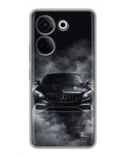 Чохол для TECNO Camon 20 з картинкою «Mercedes у диму»