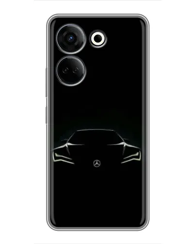 Чехол для TECNO Camon 20 с картинкой «Mercedes — силуэт авто» Чехол для TECNO Camon 20 с картинкой «Mercedes — силуэт авто»