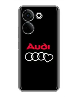 Чохол для TECNO Camon 20 з картинкою «Логотип Audi Heart»