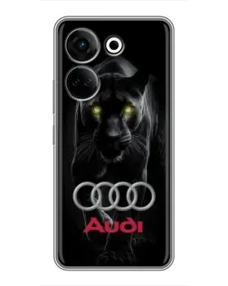 Чохол для TECNO Camon 20 з картинкою «Пантера та Audi»