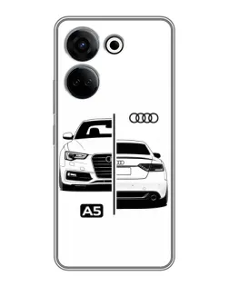 Чохол для TECNO Camon 20 з картинкою «Audi — контрастний дизайн»