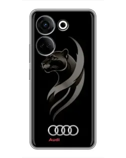 Чохол для TECNO Camon 20 з картинкою «Графіка — пантера та Audi»
