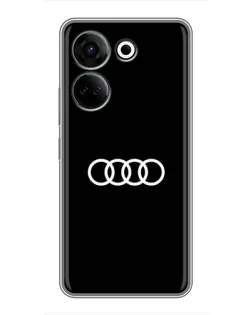 Чохол для TECNO Camon 20 з картинкою «Audi White Logo»