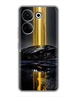 Чохол для TECNO Camon 20 з картинкою «Нічний Lamborghini драйв»
