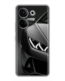 Чохол для TECNO Camon 20 з картинкою «Lamborghini фари деталізація»