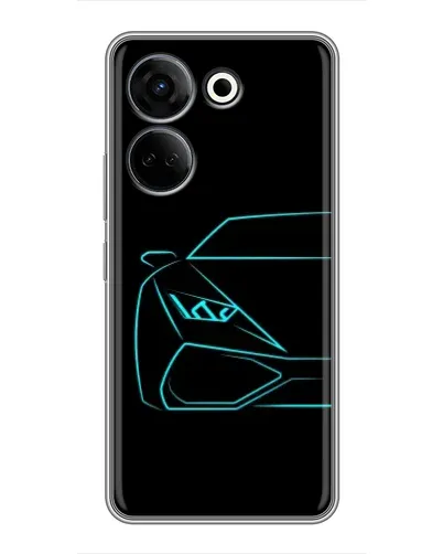 Чохол для TECNO Camon 20 з картинкою «Блакитний силует Lamborghini» Чохол для TECNO Camon 20 з картинкою «Блакитний силует Lamborghini»