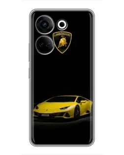 Чохол для TECNO Camon 20 з картинкою «Lamborghini жовтий акцент»
