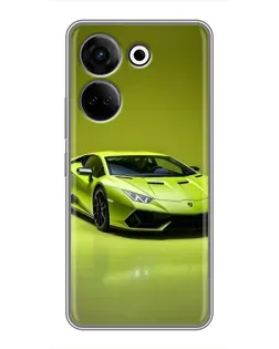 Чохол для TECNO Camon 20 з картинкою «Салатовий Lamborghini Huracan»