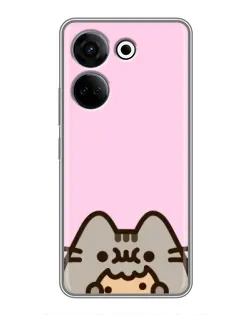 Чохол для TECNO Camon 20 з картинкою «Pusheen та печиво» Чохол для TECNO Camon 20 з картинкою «Pusheen та печиво»