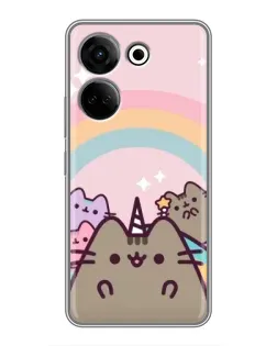 Чехол для TECNO Camon 20 с картинкой «Единорог Pusheen» Чехол для TECNO Camon 20 с картинкой «Единорог Pusheen»