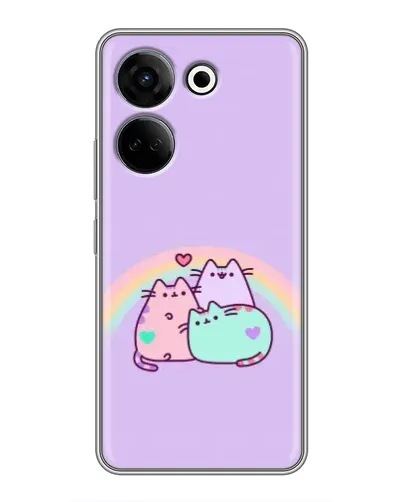 Чехол для TECNO Camon 20 с картинкой «Радужные Пушины»