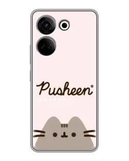 Чехол для TECNO Camon 20 с картинкой «Pusheen логотип»