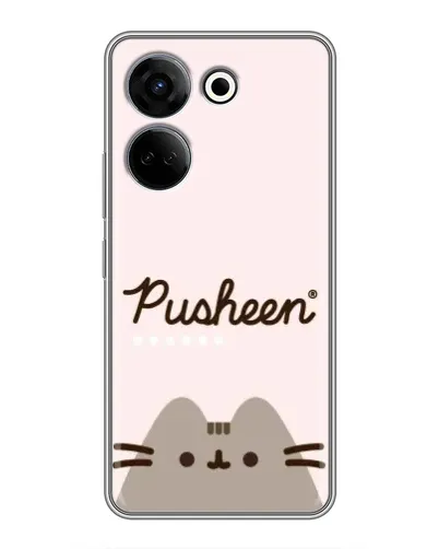 Чехол для TECNO Camon 20 с картинкой «Pusheen логотип»