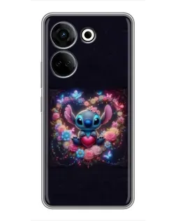 Чохол для TECNO Camon 20 з картинкою «Stitch у квітах» Чохол для TECNO Camon 20 з картинкою «Stitch у квітах»
