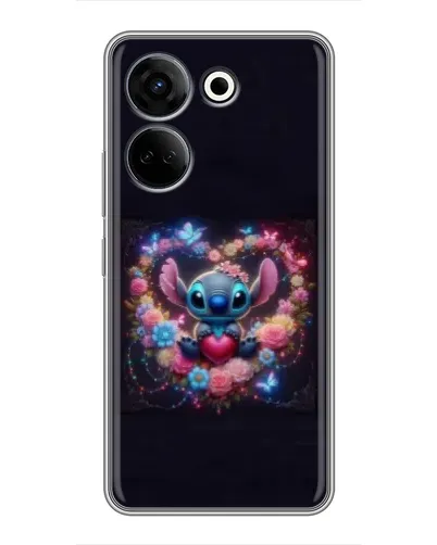 Чохол для TECNO Camon 20 з картинкою «Stitch у квітах» Чохол для TECNO Camon 20 з картинкою «Stitch у квітах»