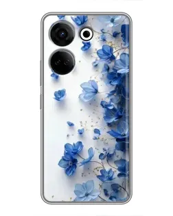 Чохол для TECNO Camon 20 з картинкою «Блакитний квітковий каскад» Чохол для TECNO Camon 20 з картинкою «Блакитний квітковий каскад»