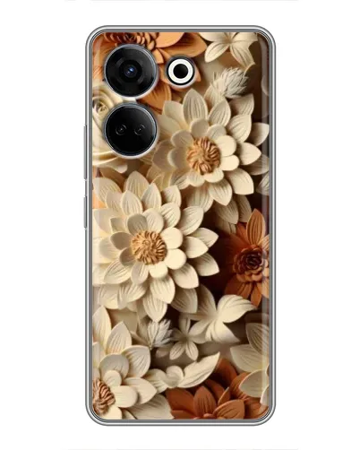 Чохол для TECNO Camon 20 з картинкою «Бежевий флористичний декор» Чохол для TECNO Camon 20 з картинкою «Бежевий флористичний декор»