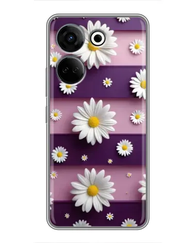 Чохол для TECNO Camon 20 з картинкою «Ромашки на фіолетовому» Чохол для TECNO Camon 20 з картинкою «Ромашки на фіолетовому»